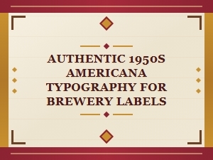 Classic Brewery Labels in Vintage 1950s Typography